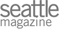 The image displays the logo of "Seattle Magazine" in a gray, stylized font.