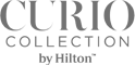 The image shows the "Curio Collection by Hilton" logo in gray text.